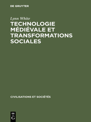 cover image of Technologie médiévale et transformations sociales